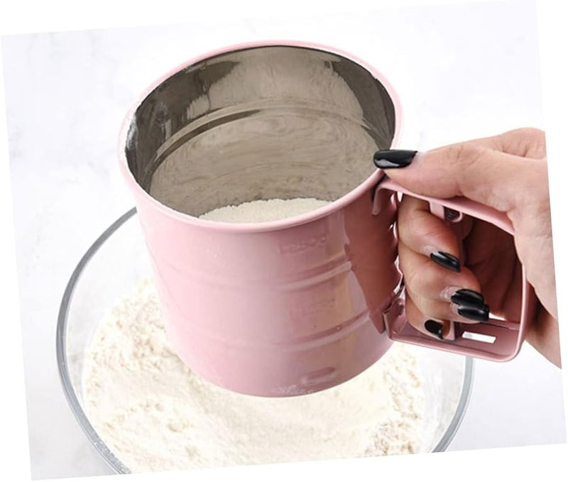 Stainless Steel Handheld Flour Sifter With Ergonomic Handle Manual Baking Sieve Strainer - Image 2